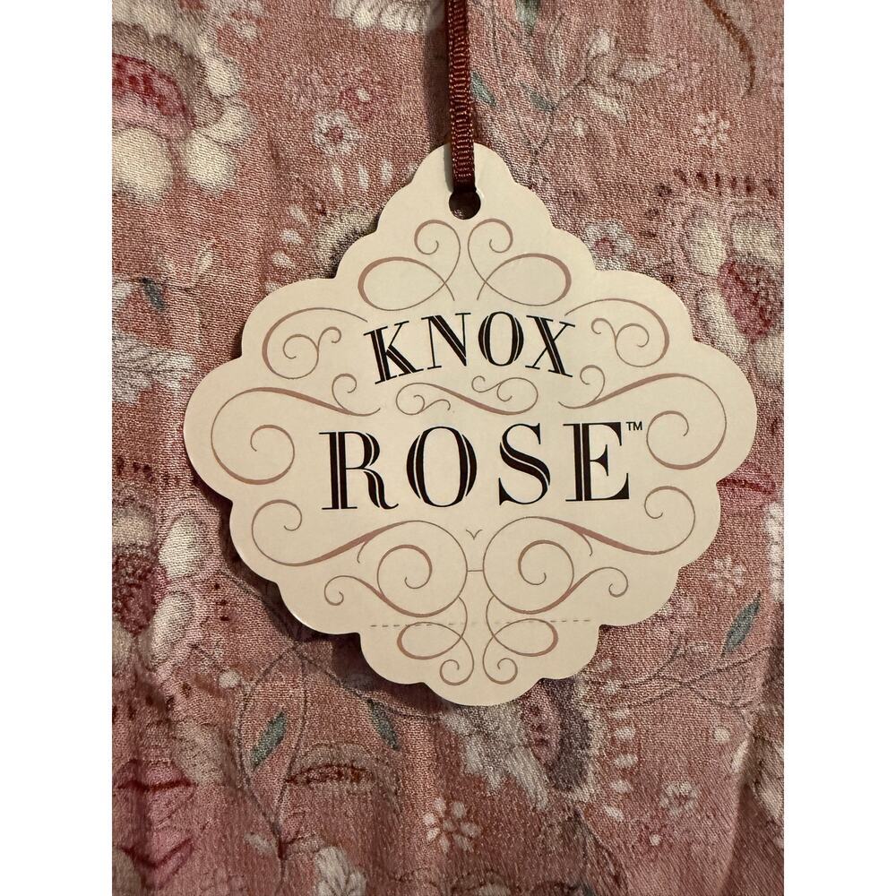 Knox Rose Boho Kimono Duster XL XXL NWT Rust Floral Lightweight Open Front - Picture 4 of 9